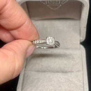 9K White Gold Natural Diamond Ring, $1825 APPRAISED, size 7
